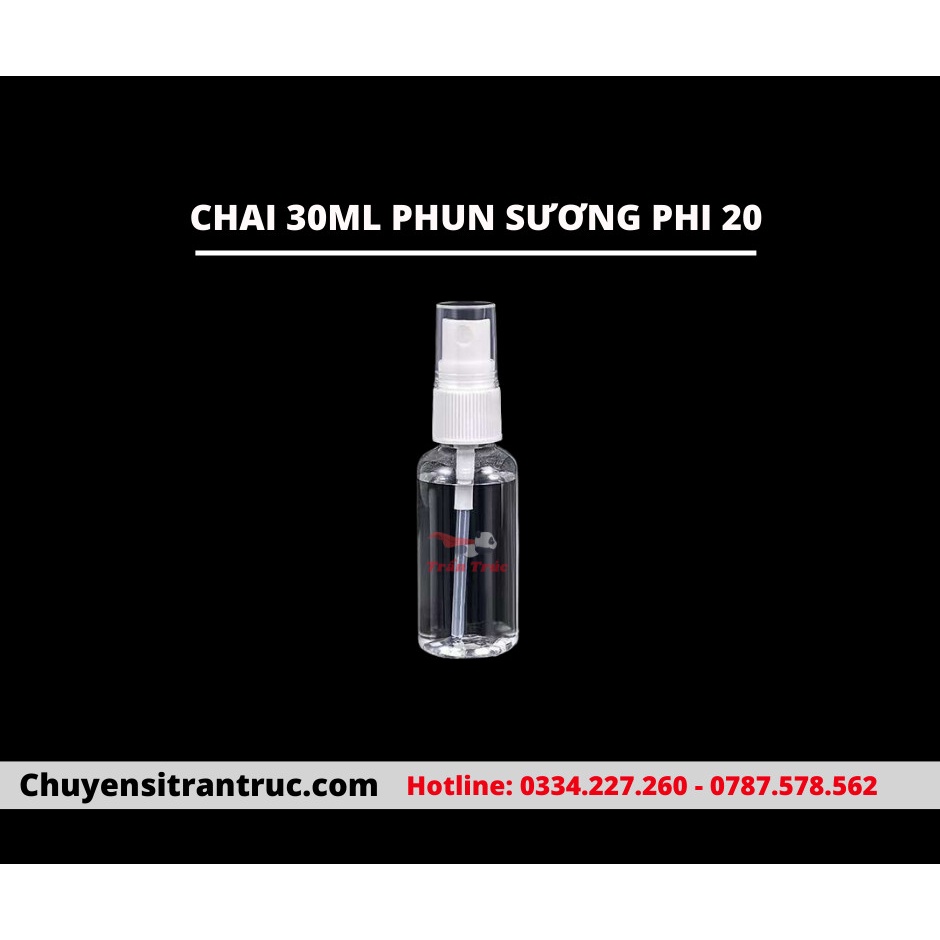 Chai Lọ Chiết Mỹ Phẩm 30ml Phun Sương Phi 20, Phụ kiện du lịch