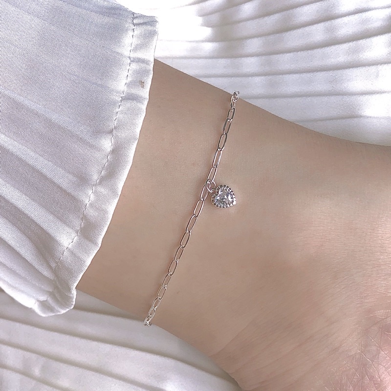 LẮC CHÂN BẠC MẮT XÍCH TIM