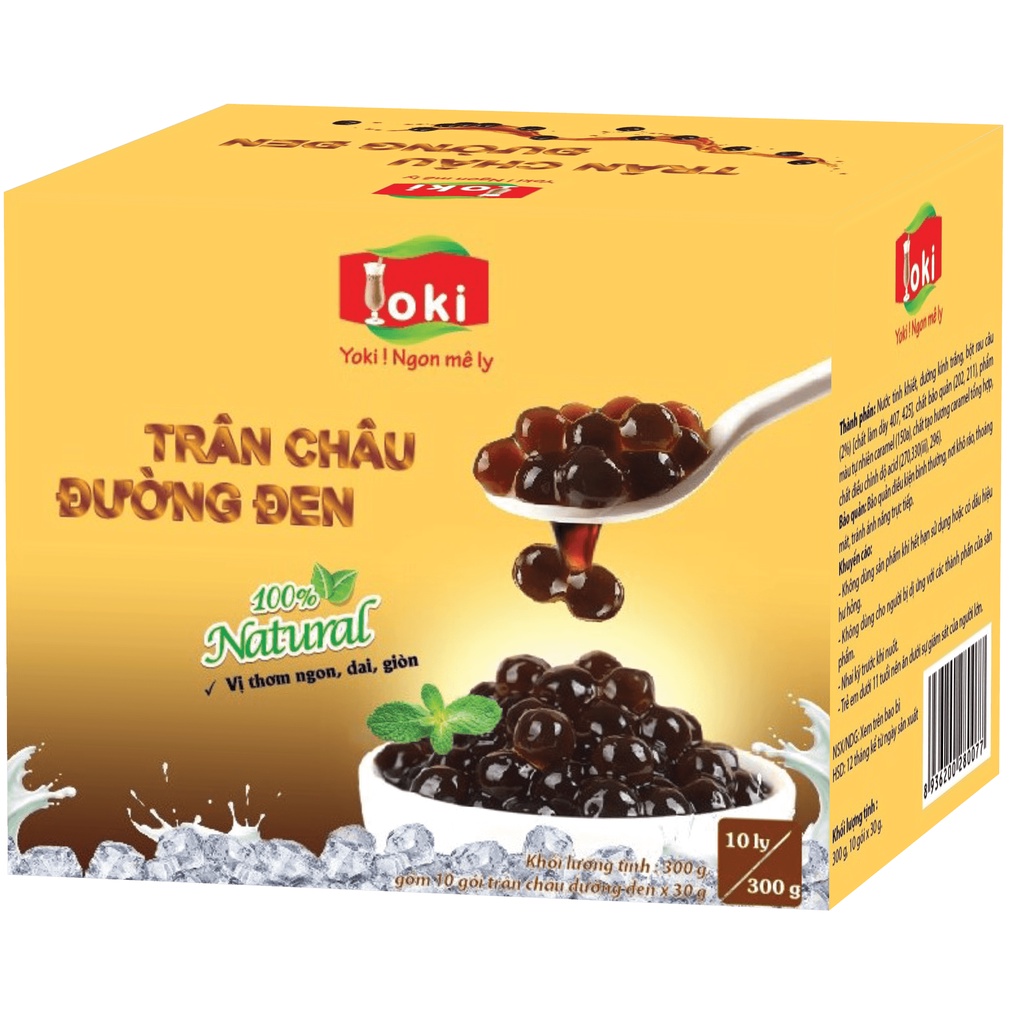 Trân châu đường đen 3Q Yoki 300g