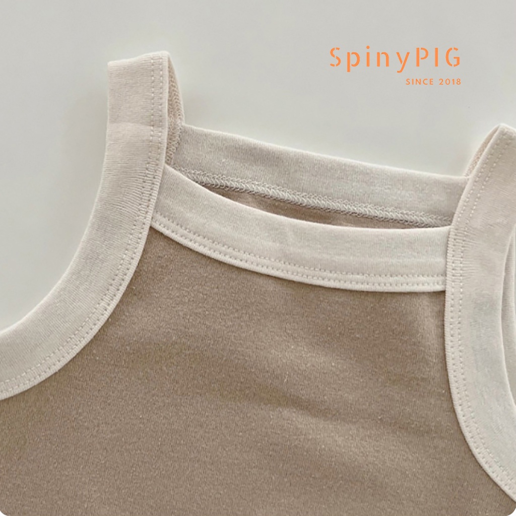 Bộ quần áo cho bé gái 0-3 tuổi style Hàn Quốc sát nách cotton dành cho hè thu Hàng Quảng Châu Loại 1