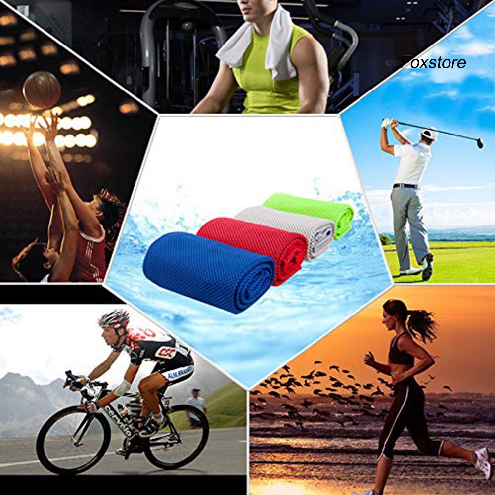 Khăn Lưới Làm Mát Màu Trơn Dùng Khi Tập Thể Thao / Chạy Bộ Ngoài Trời