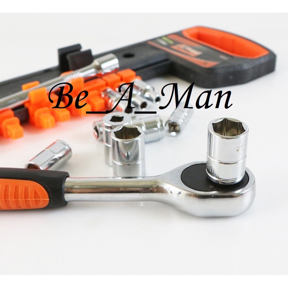 Bộ tuýp khẩu dụng cụ sửa chữa đa năng 12 chi tiết 1/2 inch vặn ốc lớn thép CRV cao cấp DC033