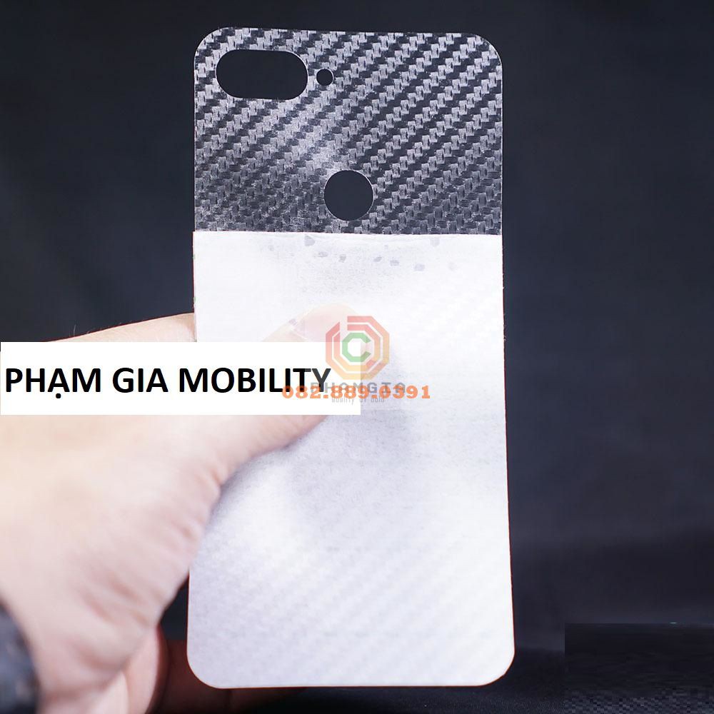 Miếng dán mặt lưng skin carbon Xiaomi Mi 8 Lite