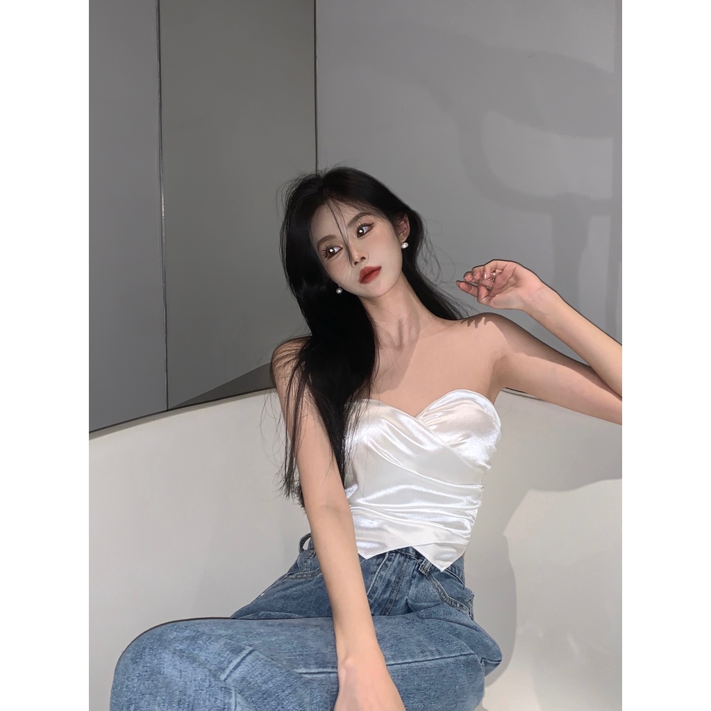 Cocory vn Áo Ống Không Tay Phong Cách Đường Phố Cổ Điển Thời Trang Quyến Rũ Cho Nữ