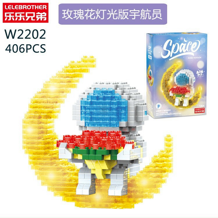 [Mã LANK10123 Giảm 2k Đơn Từ 50k] Bộ Đồ Chơi Lắp Ráp Lego Phi Hành Gia Không Gian Có Đèn Led Phát Sáng