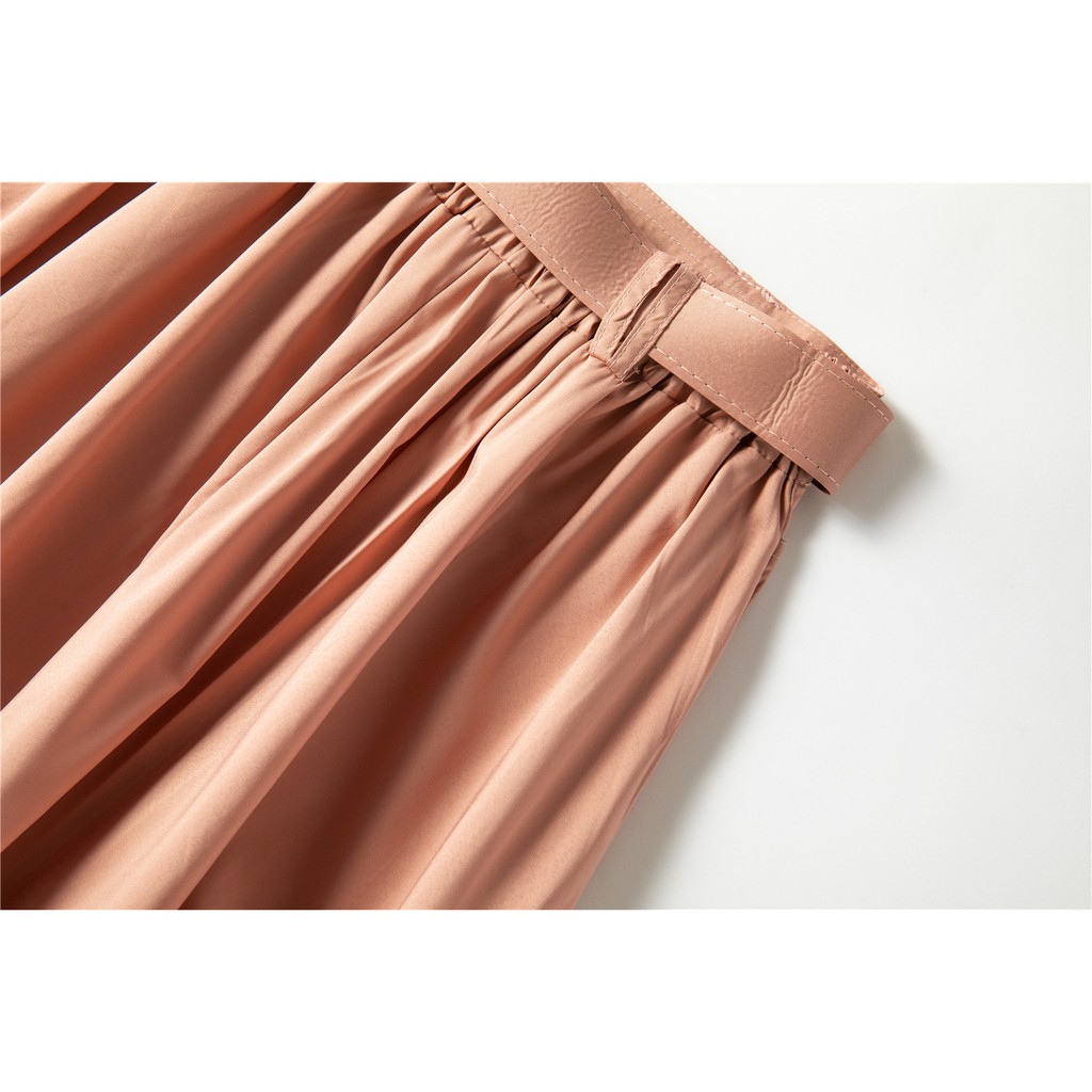 Chân váy dáng dàng đính túi cúc kèm đai vải xuông không nhăn free size VAY108