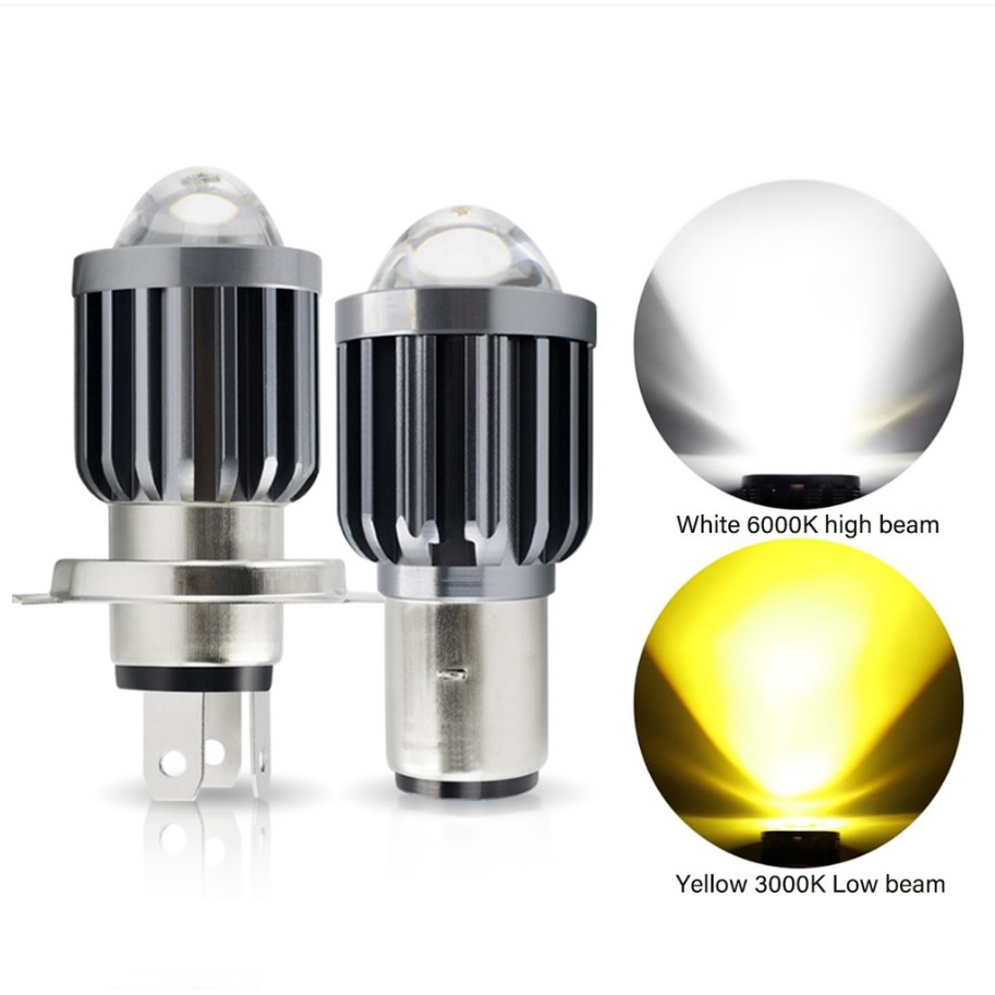 Đèn Pha LED Bi Cầu H4 2 màu Philips Sáng Mạnh