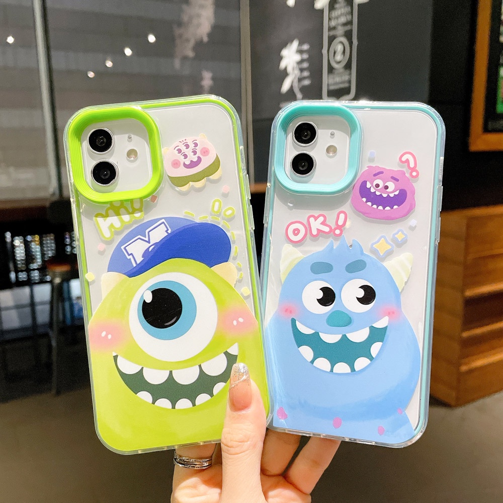 Ốp Điện Thoại Dẻo Trong Suốt Hình Quái Vật 3 Trong 1 Cho iPhone 11 Pro Max 12 13 Pro Max X XS Max XR 6S 7 8 Plus SE 2020 SE 2022