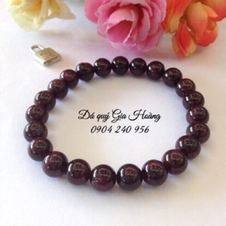 Vòng tay phong thuỷ đá Garnet 7 ly