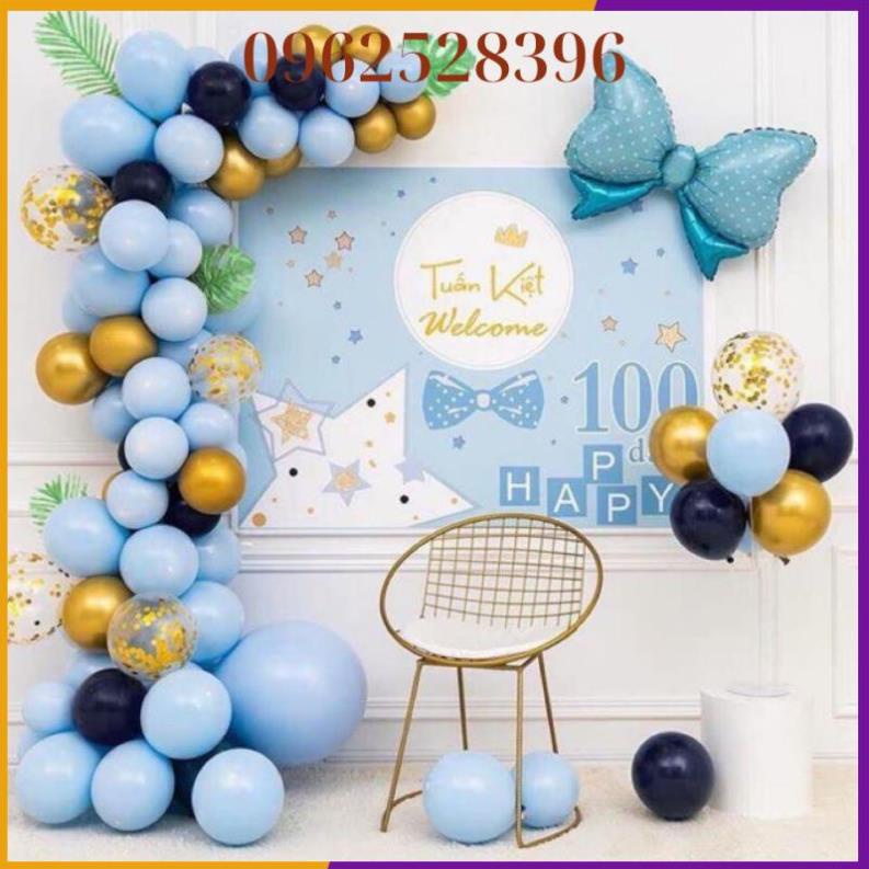 Set Bóng Sinh Nhật Kèm Phông In Tên { Tặng KÈM Bơm + Băng Keo }