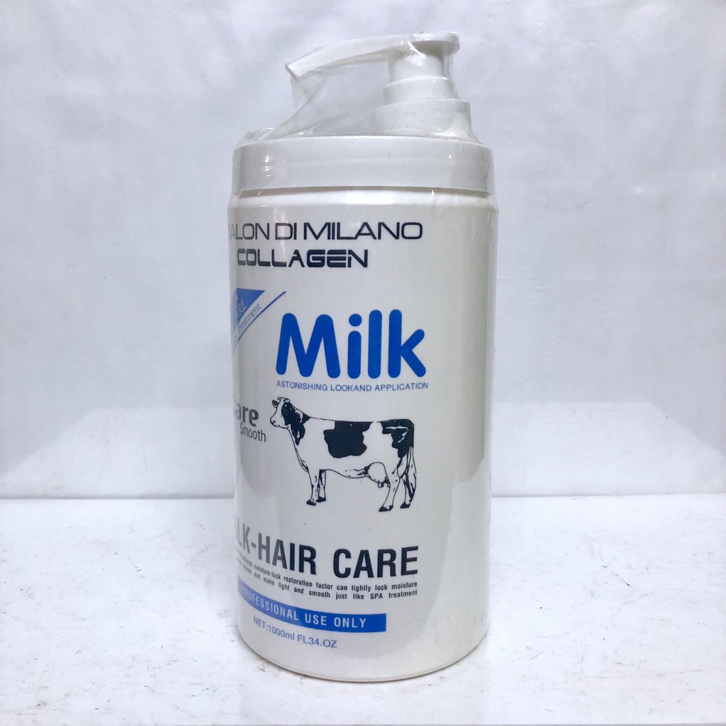 {Siêu rẻ} {Chính hãng} Hấp dầu sữa bò Salon Di Milano Milk Hair Care cực thơm và mượt 1000ml