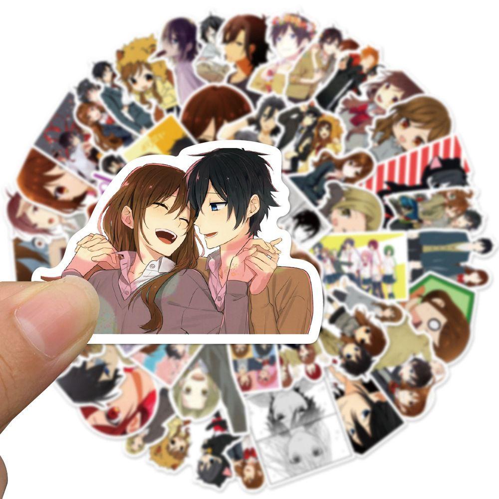 Sticker Dán Trang Trí Điện Thoại/Sổ Tay Hình Anime Kawaii Horimiya DIY Dễ Thương Chống Thấm Nước Sáng Tạo