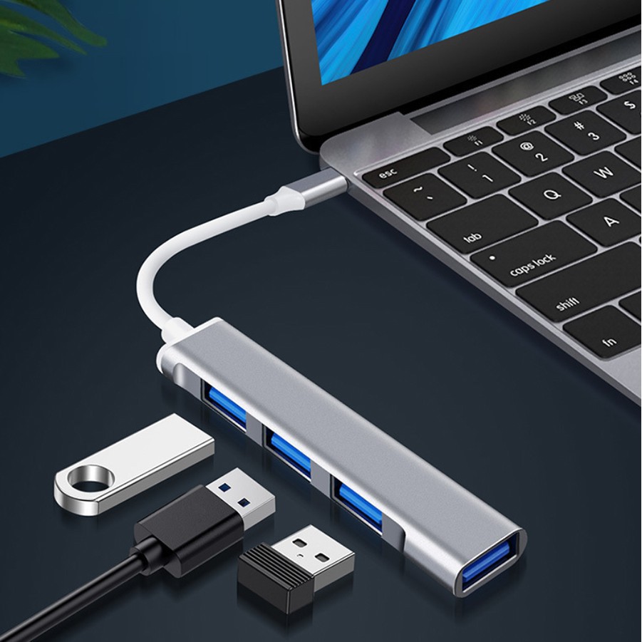 Bộ chia cổng Hub USB [3.0] ,hợp kim nhôm một với bốn bộ chia đế cắm usb truyền tốc độ cao 4 cổng USB