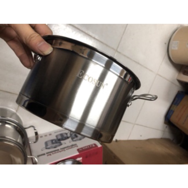 Bộ nồi Ecosun BM-S351 3 size tiện lợi, inox sáng bóng sang trọng hàng chính hãng cao cấp.