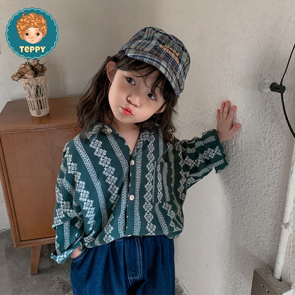 Áo sơ mi hoạ tiết cho bé