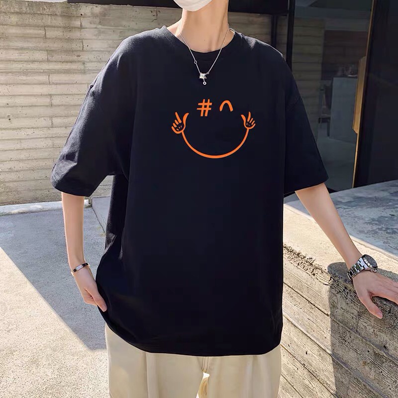 Áo Phông Mặt Cười 3 Màu Cơ Bản Thoải Mái Hoạt Động Mã SP GAREM 2022