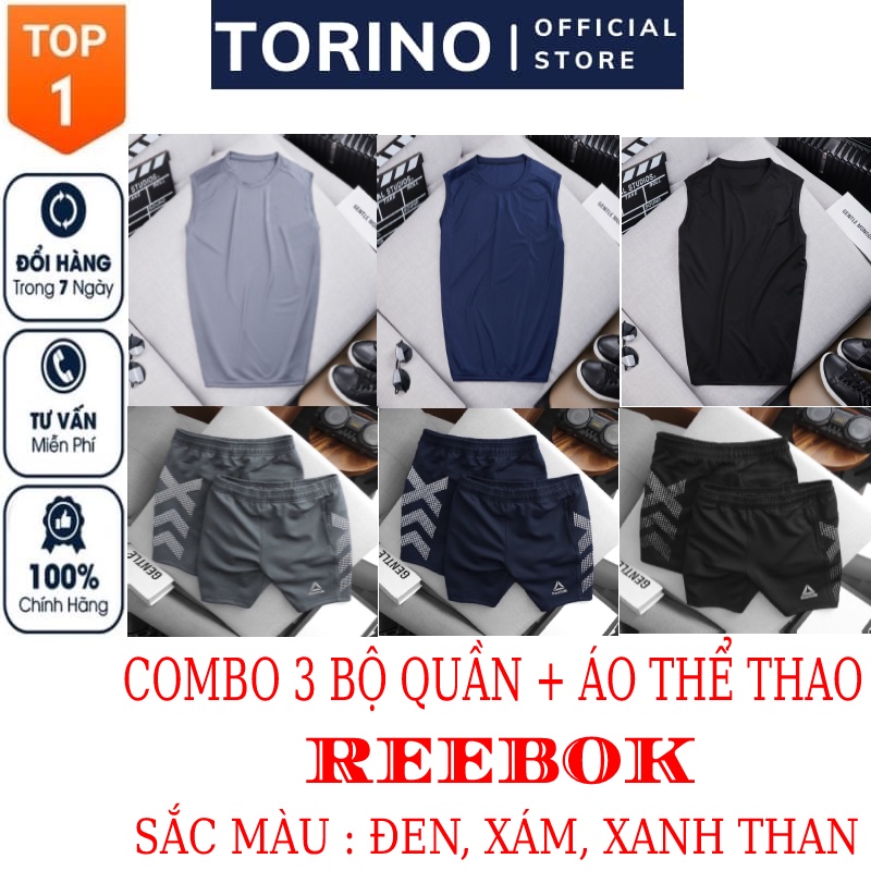 [ 𝐂𝐎𝐌𝐁𝐎 𝐑𝐄𝐄𝐁𝐎𝐊 ] Bộ Quần Áo thể thao nam, tập gym, chơi thể thao, chạy bộ cao cấp chất vải Thun 2 da co giãn