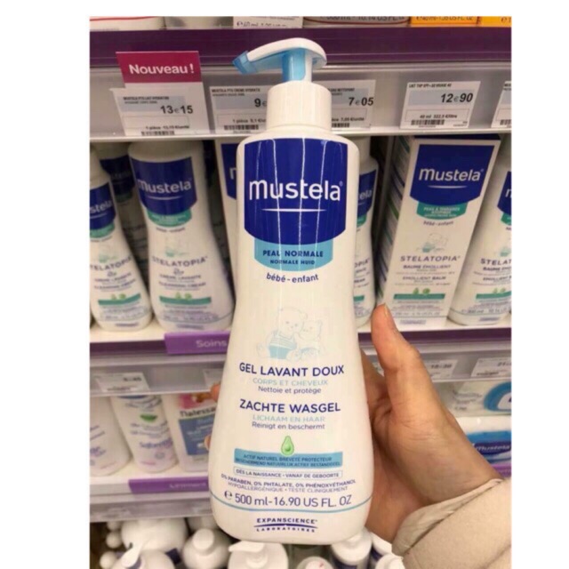 (Sỉ_lẻ) Sữa tắm và Gội Mustela Pháp 500ml