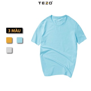 Áo thun nam ngắn tay TEZO, áo phông form rộng co dãn in tay 2105APKT06