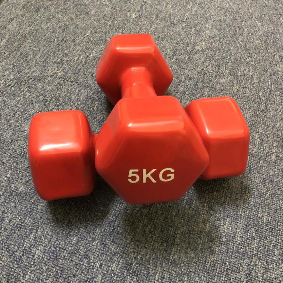 Tạ tay 10kg size lớn Dumbbell bọc cao su 6kg - 8kg tạ tập gym nam nữ