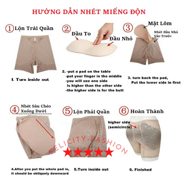 Quần Độn Mông Và Hông Thông Hơi Cao Cấp Xuất Nhật F6514