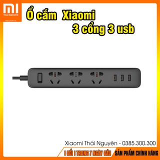 Mua Ổ cắm điện Xiaomi Mi Power Strip 3 cổng 3 USB XMCXB01QM khả năng chịu nhiệt cao  dây dài 1m8
