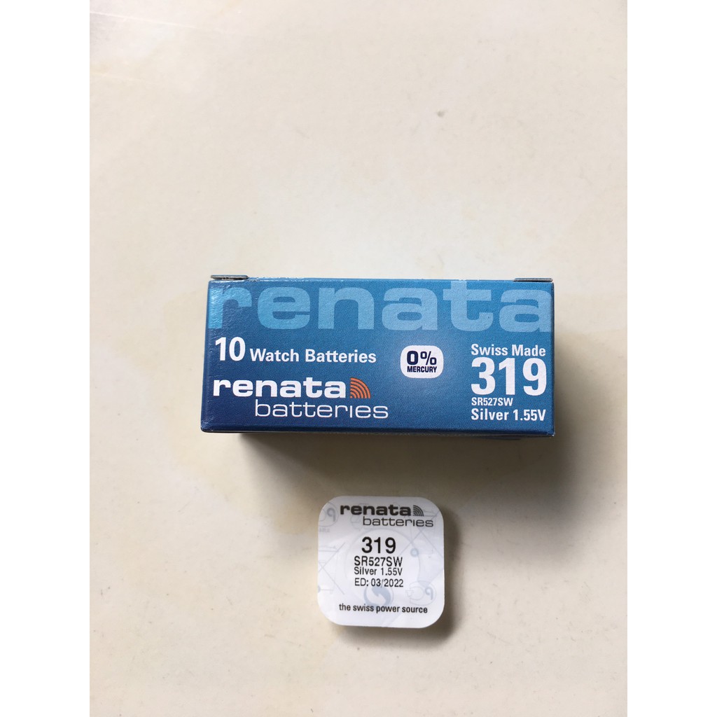 Pin đồng hồ đeo tay Renata 1.55V Pin SR527SW silver 319