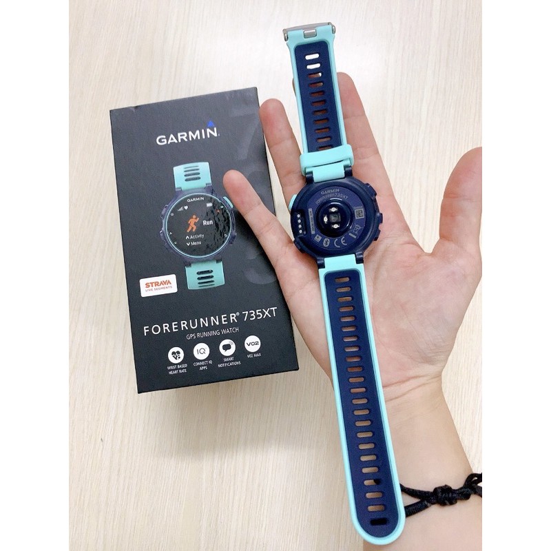 [New seal full box] - Đồng hồ GPS running watch Garmin Forerunner 735XT chống nước màu xanh mint bảo hành 1 tháng