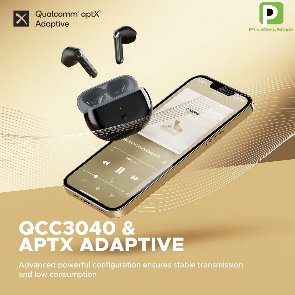 Tai Nghe Bluetooth Soundpeats Air3 Deluxe, Game Mode, QCC3040, Aptx, Pin 22h ( Air 3 deluxe )