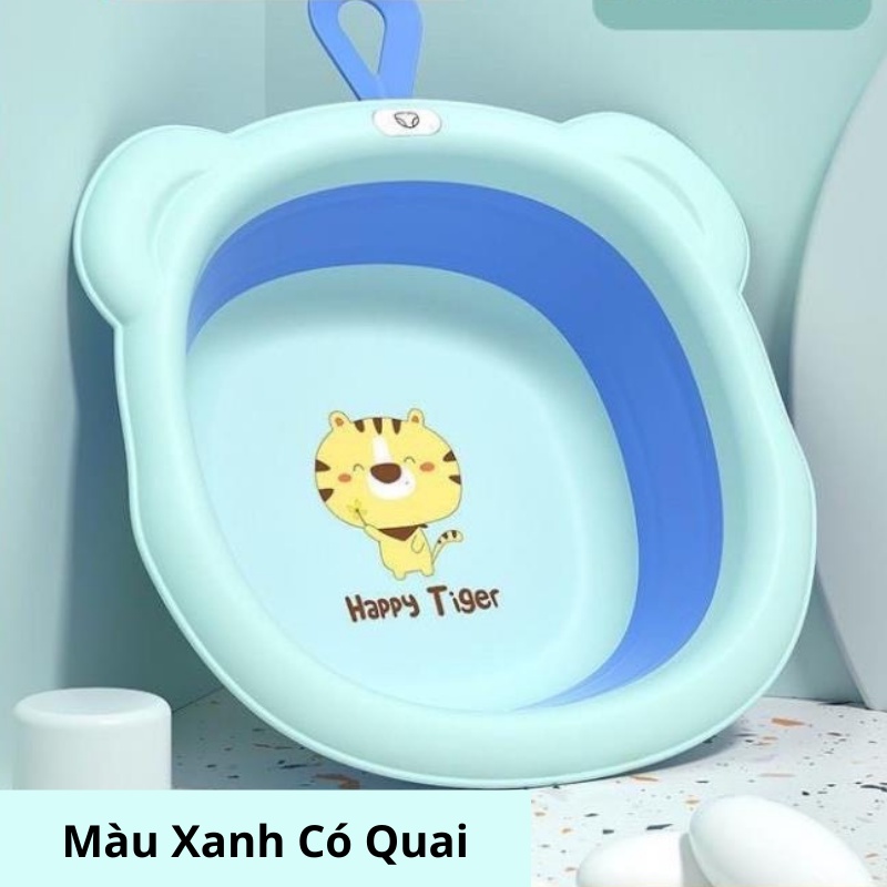 Thau chậu rửa mặt gấp gọn Happy Tiger cho bé
