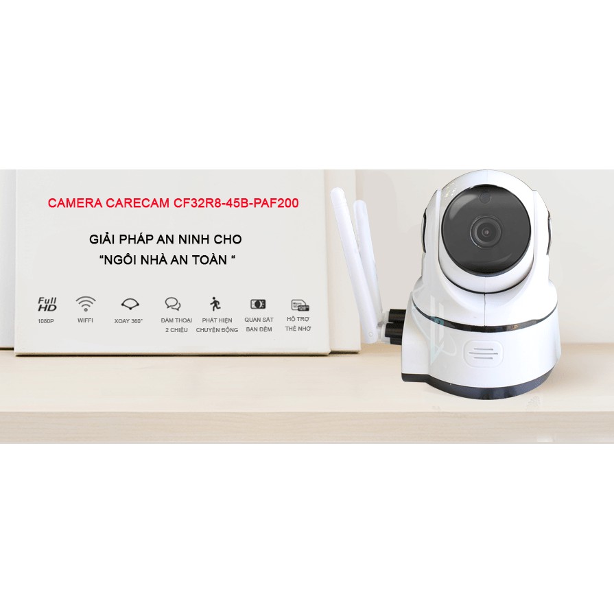 Camera wifi không dây CareCamPro Full HD Xoay 360 độ đàm thoại 2 chiều