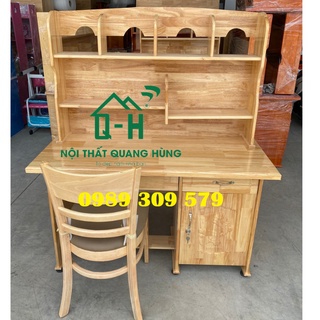 Bàn học sinh gỗ thông cao cấp giao nhanh - có kệ sách hcm