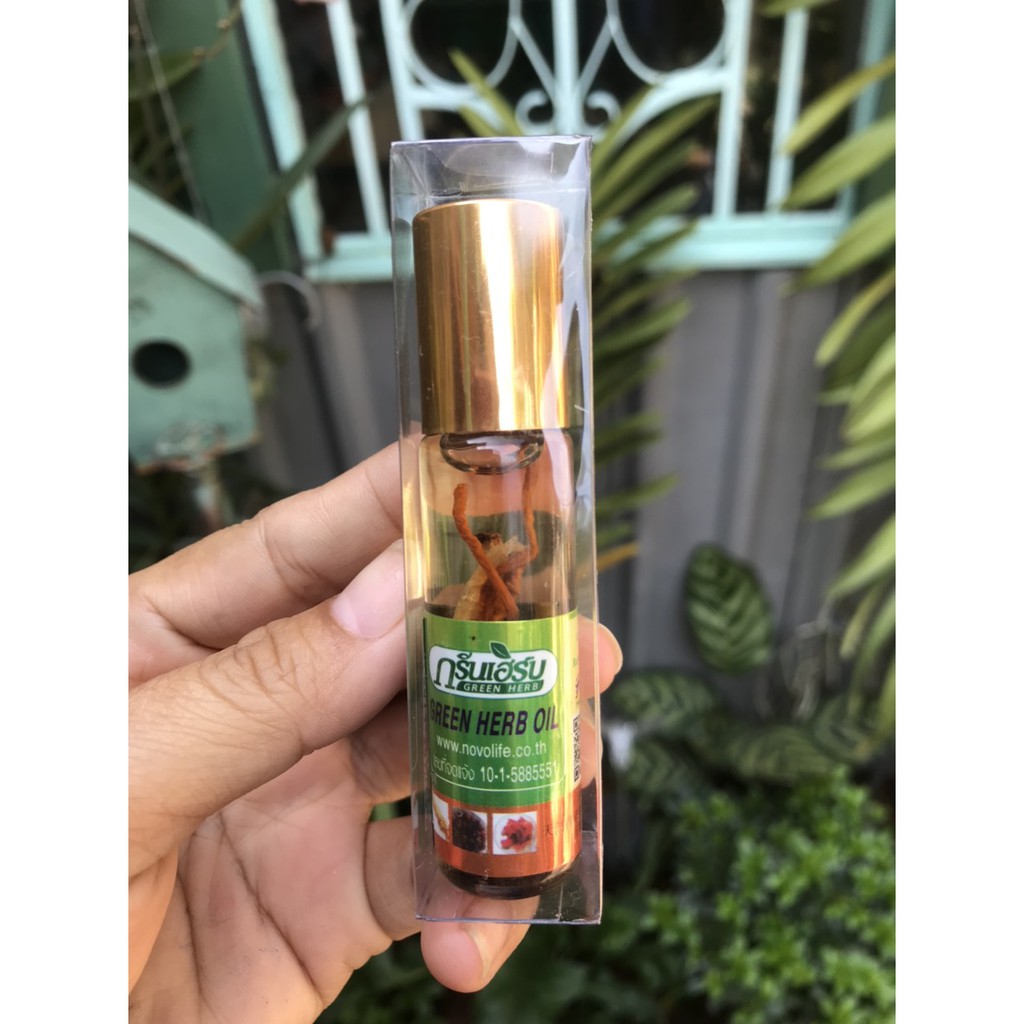 Lốc 12 Chai Dầu Thảo Dược Nhân Sâm Thái Lan Ginseng Green Herb Oil 8ml