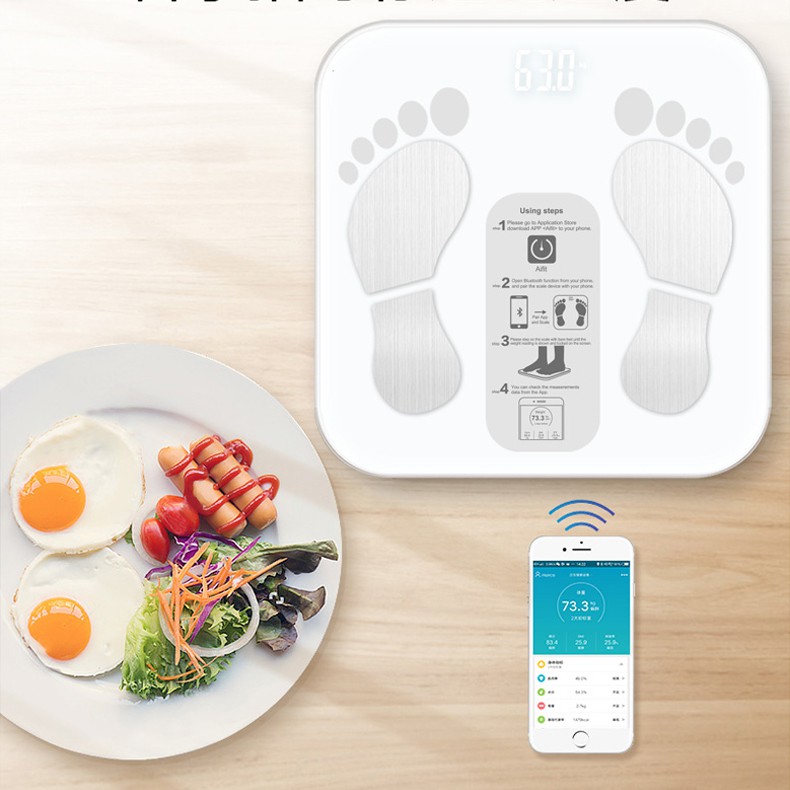 Cân Điện Tử Sức Khỏe Thông Minh Cao Cấp Digital Body Fat Scale 2021 Phân Tích Lượng Mỡ...Sử Dụng App Tiếng Việt