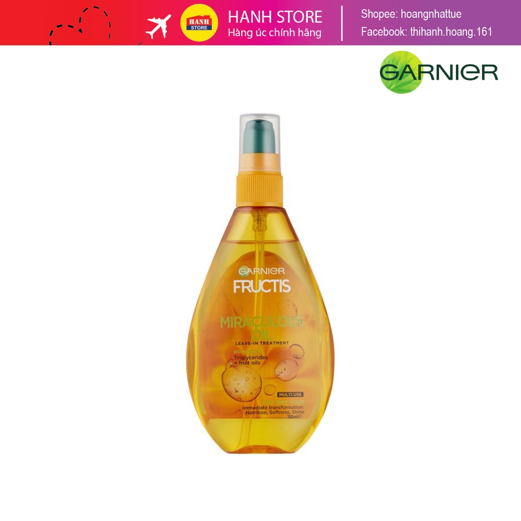 Tinh dầu dưỡng tóc Garnier Fructis Nutri Repair Miracle Oil 150ml Oil 150ml