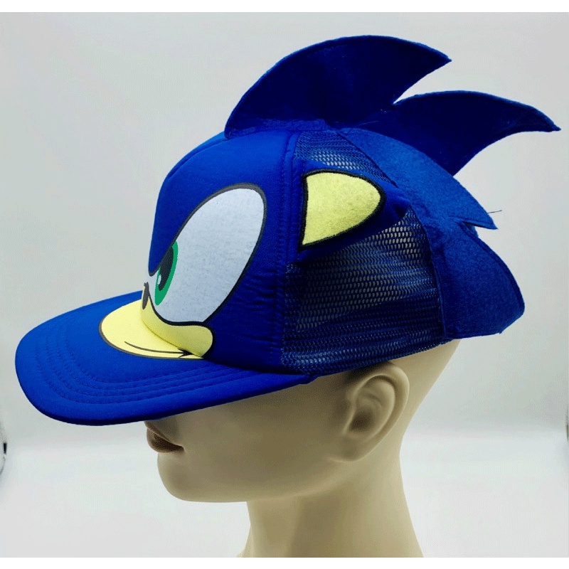 Mũ lưỡi trai phối lưới họa tiết hoạt hình Sonic The Hedgehog độc đáo dành cho bé
