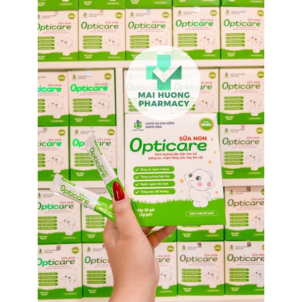 [1 Gói] Sữa non opticare hộp 30 gói ( 2g /1 gói) - Giúp bé ăn ngon, hết bón,tăng cân, tăng đề kháng