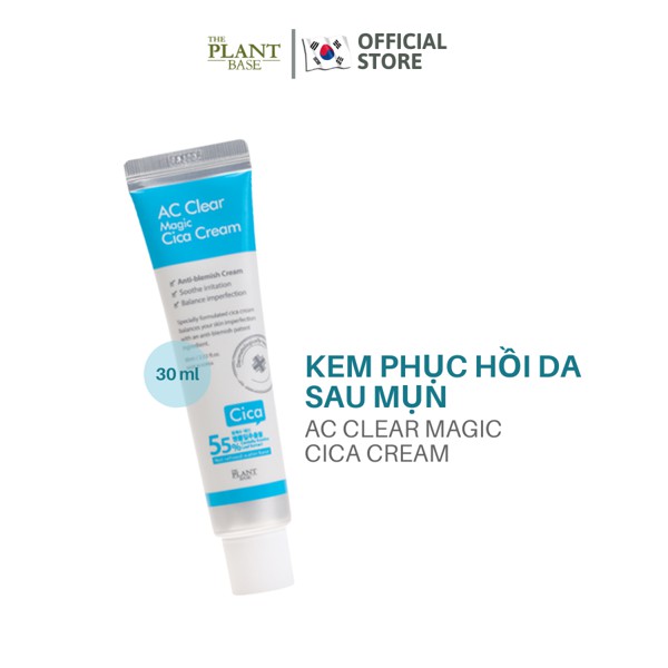 Kem dưỡng hỗ trợ nuôi dưỡng bảo vệ da The Plant Base AC Clear Magic Cica Cream 60ML