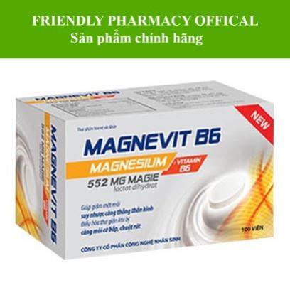 MAGNEVIT B6 – HỖ TRỢ GIẢM MỆT MỎI, CĂNG THẲNG, VẬN ĐỘNG NHIỀU BỊ CHUỘT RÚT (100 VIÊN)