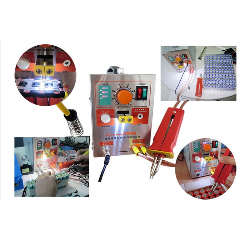 MÁY HÀN CELL PIN SUNKKO 709A KÈM TAY HÀN CÂN LỰC VÀ MỎ HÀN CHÍNH HÃNG