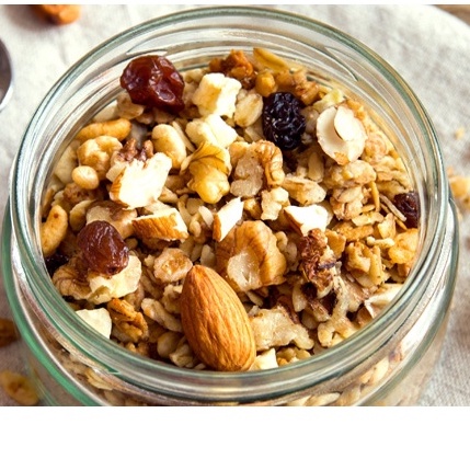 NGŨ CỐC HẠT GRANOLA SIÊU HẠT VÀ QUẢ 500gr - HẠT ĐIỀU, HẠNH NHÂN, XOÀI SẤY, DỪA KHÔ...