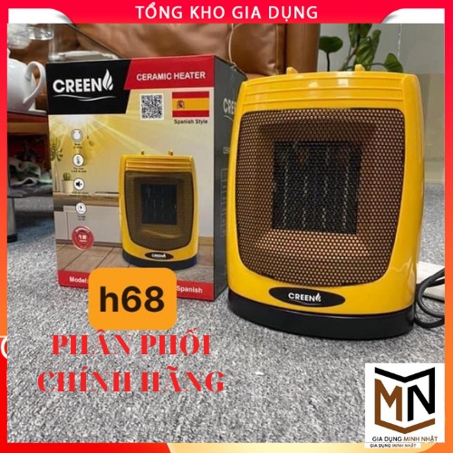 Quạt sưởi gốm Ceramic Creen, Máy sưởi gốm  tiết kiệm điện, bảo hành 12 tháng, đổi trả miễn phí 7 ngày mã CR-H68