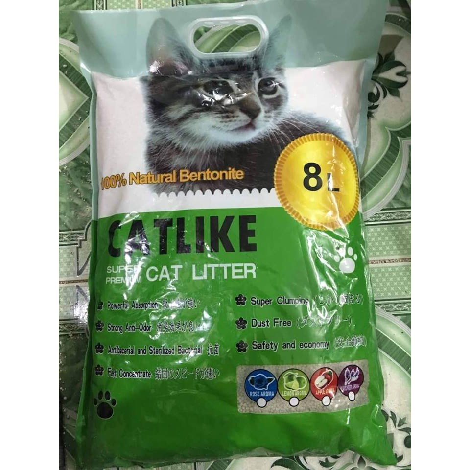 Combo tải cát 6 túi 8L cát vệ sinh cho mèo cat like