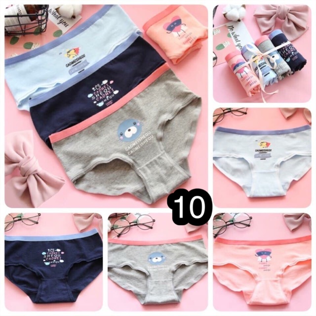 Combo 4 quần chip cotton