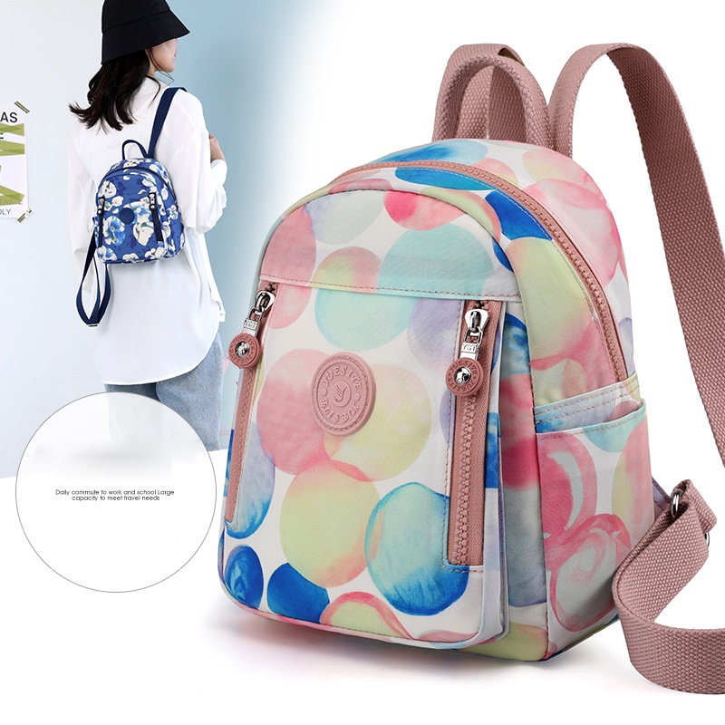 Balo Vải Oxford Mini Họa Tiết Hoa Phong Cách Mới Cho Nữ