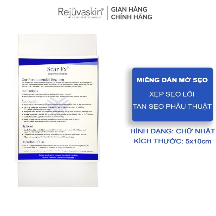 Miếng Dán Sẹo Lồi / Phì Đại REJUVASKIN Scar FX 5x10cm