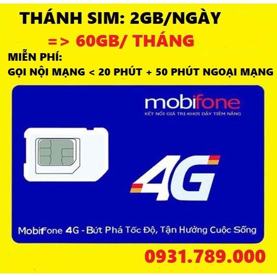[Miễn phí tháng đầu] sim 4G 10 số mobifone C120 Miễn phí [1000 phút nội mạng + 60GB/tháng + 50P gọi ngoại mạng]/tháng.