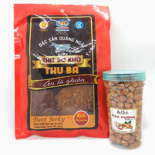 Combo Bò Khô Thu Ba + Lạc Rang Cháy Tỏi An Minh