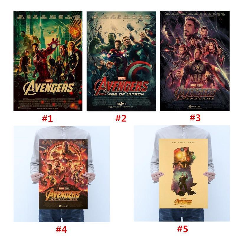 Marvel Phim Series Avengers Poster Trang Trí Phòng Trang Trí Tường Giấy Kraft Trang Trí Nhà Dán Tường