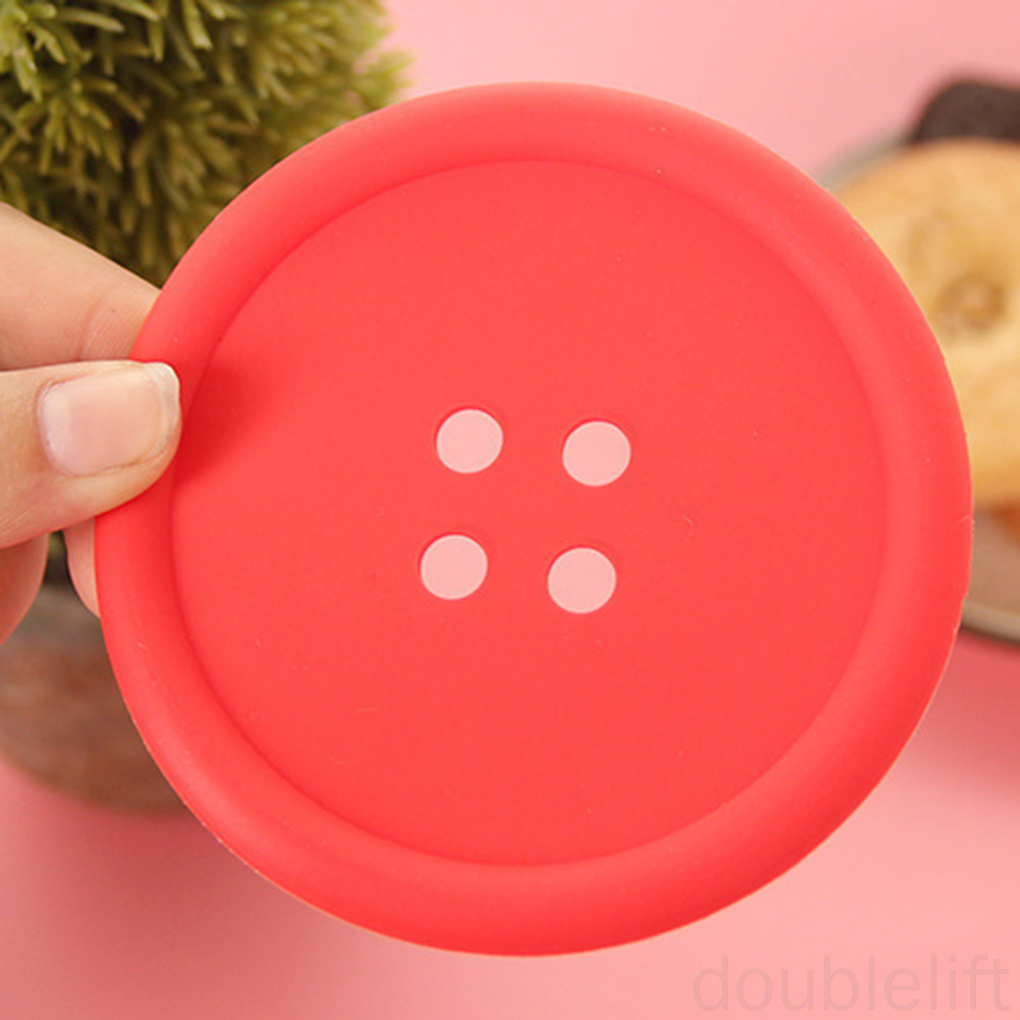 Miếng Lót Cốc Bằng Silicon Hình Tròn Nhiều Màu